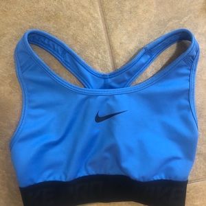 Nike blue sports bra size S